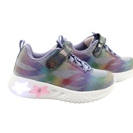 American Club ADI Sportskor LED Glödande kardborreband ES87 / 22 Lila violett 7