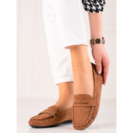 TRENDI Bekväma mocka loafers brun 2