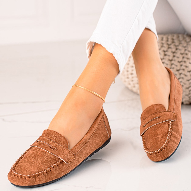 TRENDI Bekväma mocka loafers brun 1