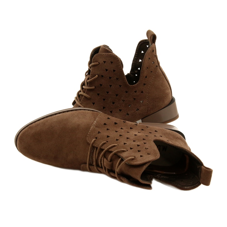 Damstövlar i mocka Daszyński Brun SA197-10 6