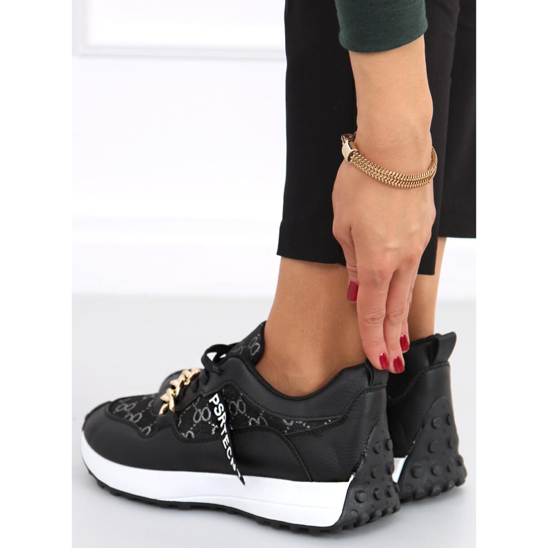 Sneakers med kedja Elena Black svart 1
