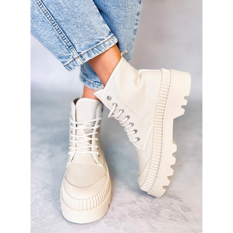 Costa Beige ankelhöga vandringssneakers 1