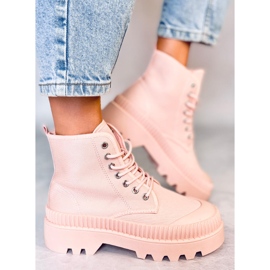 Costa Pink ankelhöga vandringssneakers rosa 1