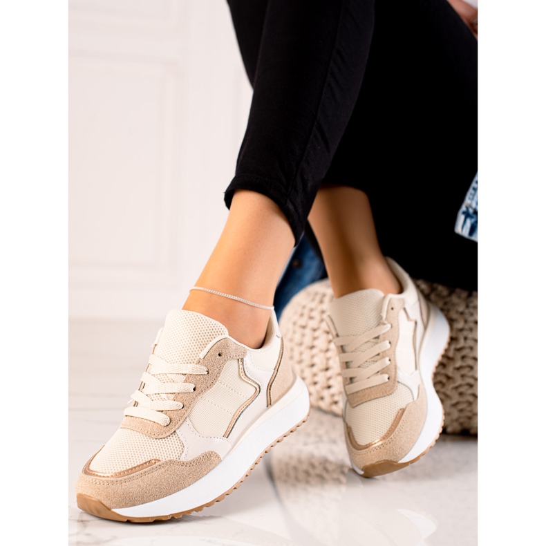 Marquiz Fashionabla sportsneakers beige 1