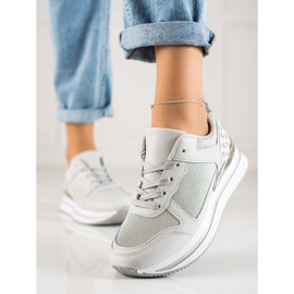 Diamantique Silver Sneakers Med Mesh grå 1