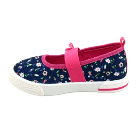 American Club Girl 'Ballerinas Sneakers med en båge Ten64/22 i blommor blå blå 1