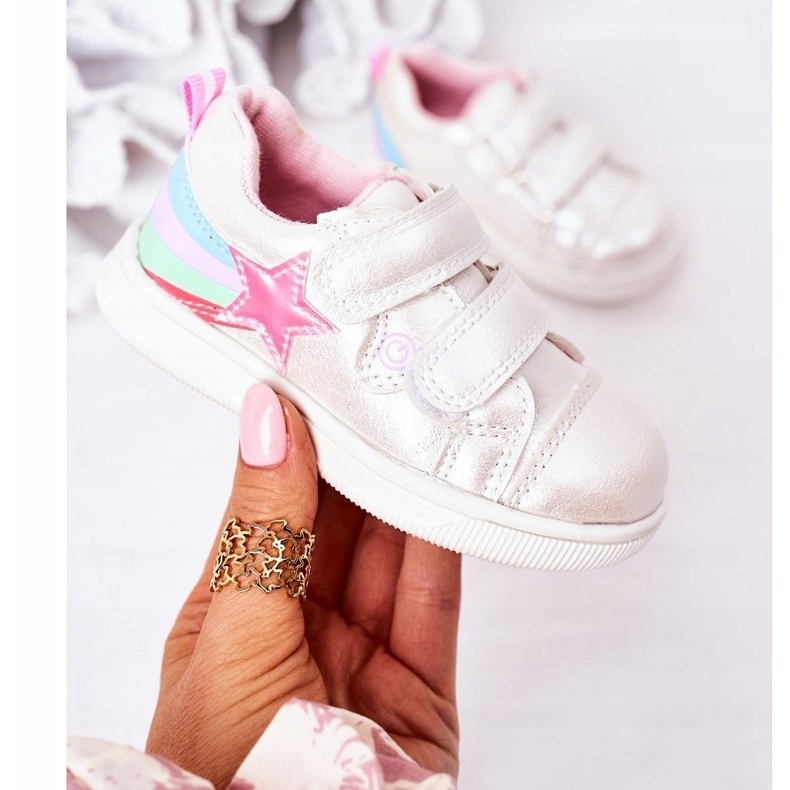 Evento Girls 'Sports Shoes With a Star 21DZ23-3904 White vit 2