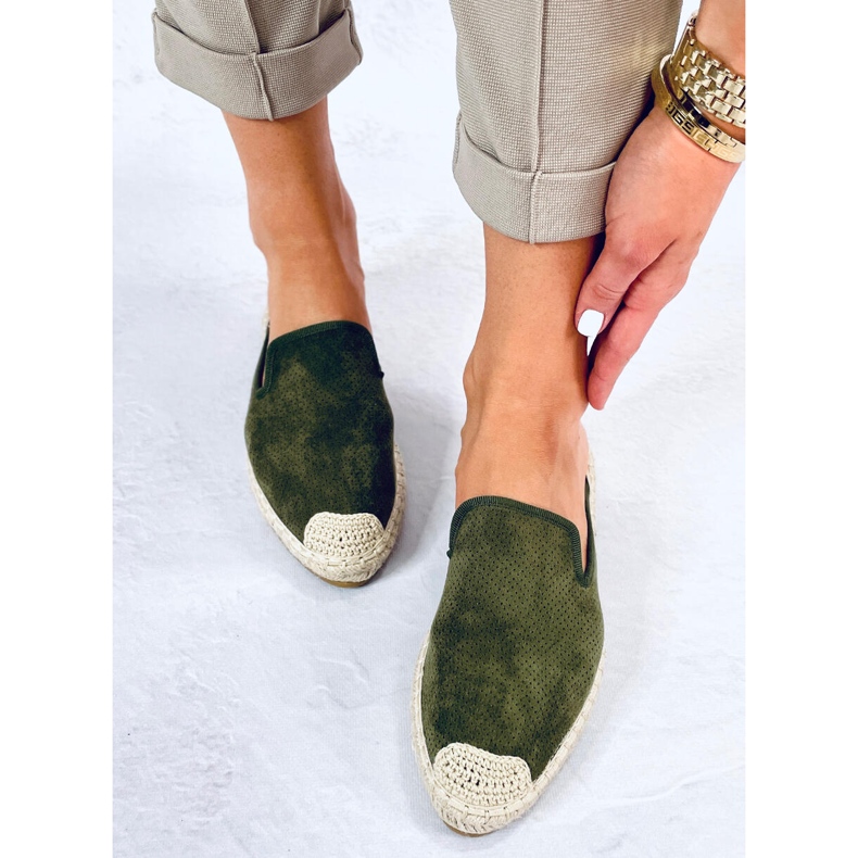 Carmen Green espadrilles damtofflor grön 2