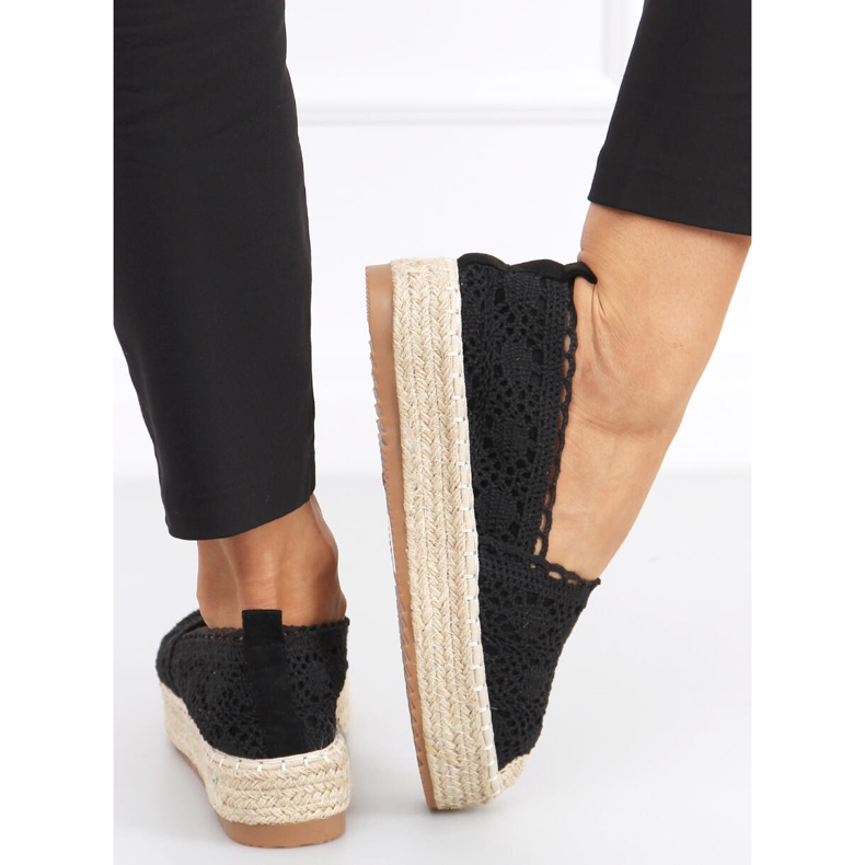 Alice Black Lace Espadrilles svart 2