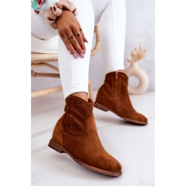S.Barski Mocka damstövlar Hidden Wedge Camel Solene brun 5