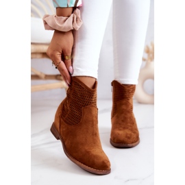 S.Barski Mocka damstövlar Hidden Wedge Camel Solene brun 3