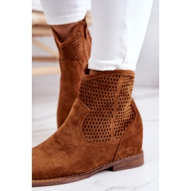 S.Barski Mocka damstövlar Hidden Wedge Camel Solene brun 8