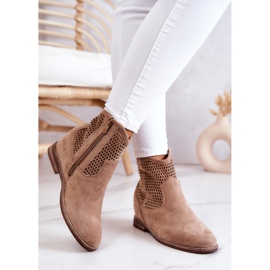 S.Barski Dammockastövlar Hidden Wedge Beige Solene 2