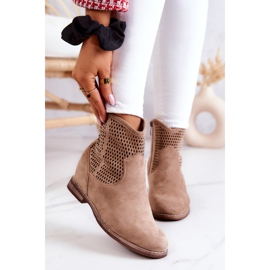 S.Barski Dammockastövlar Hidden Wedge Beige Solene 1