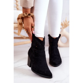 S.Barski Mocka dam svarta cowboystövlar Devon 1