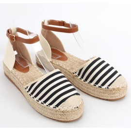 Gema svartrandiga espadrillor beige 1