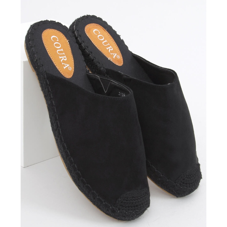 Fullfärgade espadrillor Marina Black svart 2