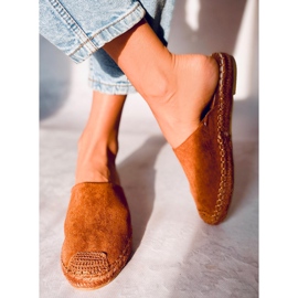 Fullfärgade espadrillor Marina Camel brun 1