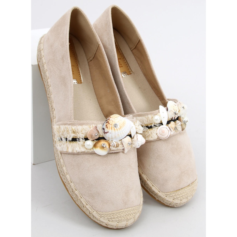 Lola Beige espadrillor med skal 1