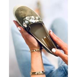 Lola Green Espadrilles med skal grön 1