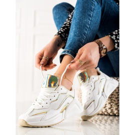 TRENDI Sneakers med Holo -effekt vit 1