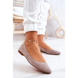 Mocka Ballerinas för kvinnor Maciejka 04100-42 Beige 2