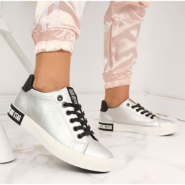 Låga sneakers med ekoläder Big Star W II274034 silver silver- 2