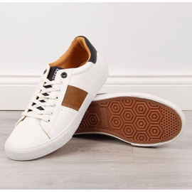 Låga sneakers med ekoläder Big Star M II174037 vit brun 1