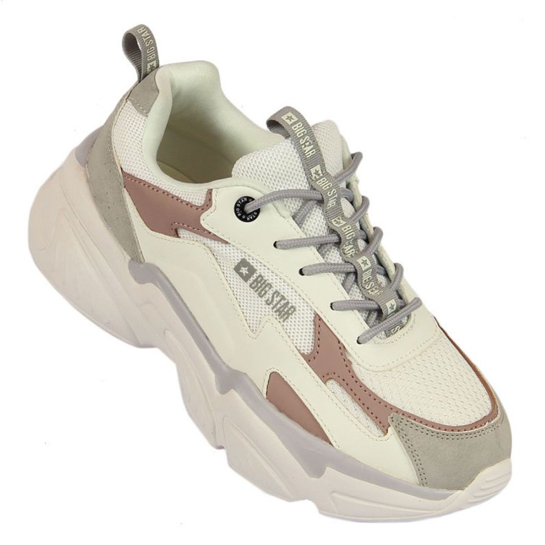 Sportskor på plattformen Big Star W HH274255 vit grå 1