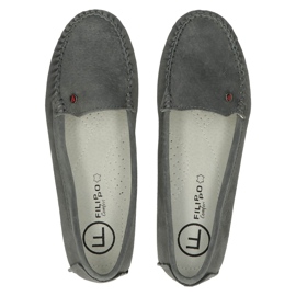 Läder Loafers Filippo DP2037 / 22 GR RD Grå röd 5