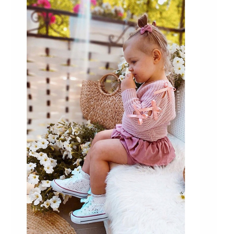 Barnhöga sneakers med spetsvit Roly-Poly 2