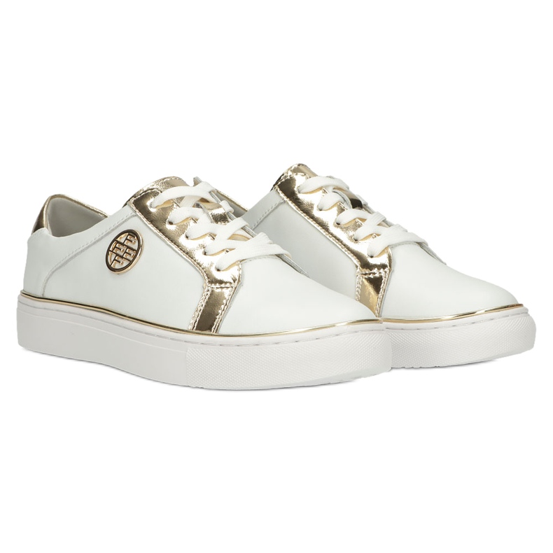 Filippo Snygga lädersneakers DP3617 / 22 WH vit 3