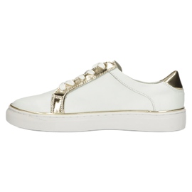 Filippo Snygga lädersneakers DP3617 / 22 WH vit 4