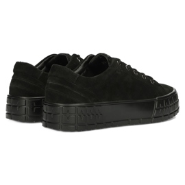 Filippo Kvinnors lädersneakers DP3527/22 BK Black svart 4