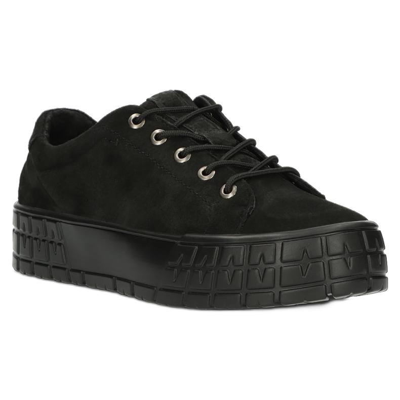 Filippo Kvinnors lädersneakers DP3527/22 BK Black svart 3