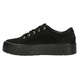 Filippo Kvinnors lädersneakers DP3527/22 BK Black svart 1