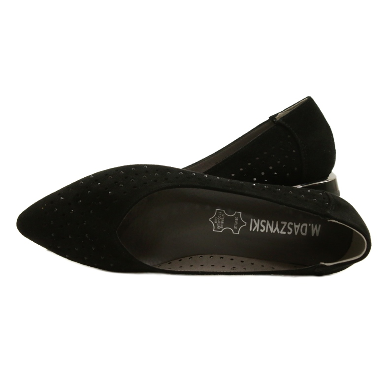 M.Daszyński Genombrutna Ballerinas med paljetter Daszyński SA201-1 Svart 4