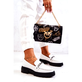 La.Fi Kvinnors skor eko-lins vitt läderinsats 1