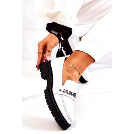 La.Fi Kvinnors skor eko-lins vitt läderinsats 4