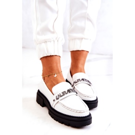 La.Fi Kvinnors skor eko-lins vitt läderinsats 5