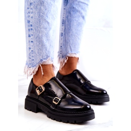 PL5 Läderskor Med Spänne La.Fi Svart Leonie 1