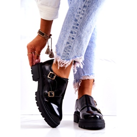 PL5 Läderskor Med Spänne La.Fi Svart Leonie 2