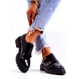 PL5 Läderskor Med Spänne La.Fi Svart Leonie 3