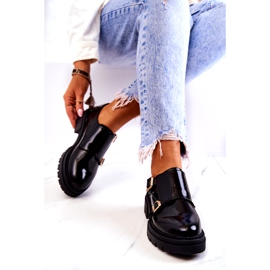 PL5 Läderskor Med Spänne La.Fi Svart Leonie 4