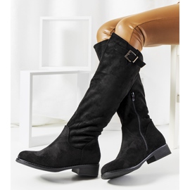 Svarta platta isolerade stövlar från Louise 1