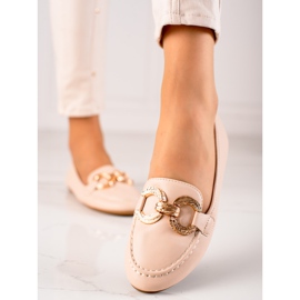 Seastar Beige loafers med ekoläder 1