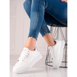 TRENDI Sportskor tillverkade av ekoläder vit 1