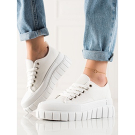 W. Potocki Sneakers På Potocki Plattformen vit 2