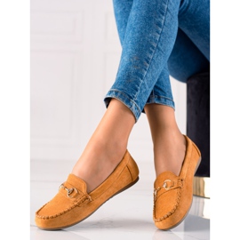 TRENDI Bekväma loafers med prydnad brun 1