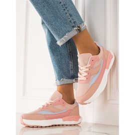 TRENDI Bekväma rosa sneakers 1